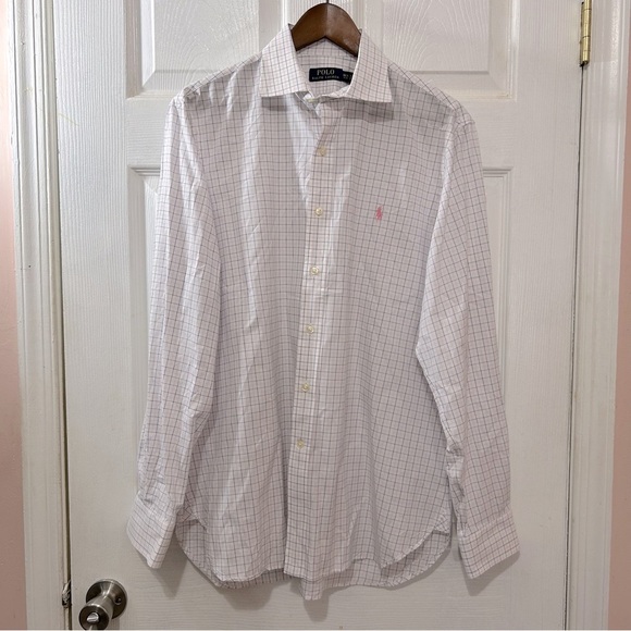 POLO Ralph Lauren Men's Button Down Shirt Plaid Spring Easter Size 16 1/2 - Picture 1 of 5